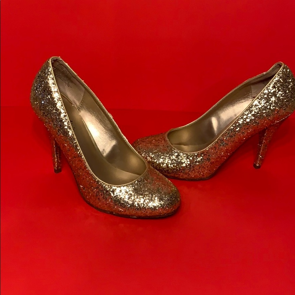Candies Gold Pump Heels